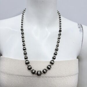 Carolyn Pollack Relios Graduated Navajo Pearl Necklace 24" Long